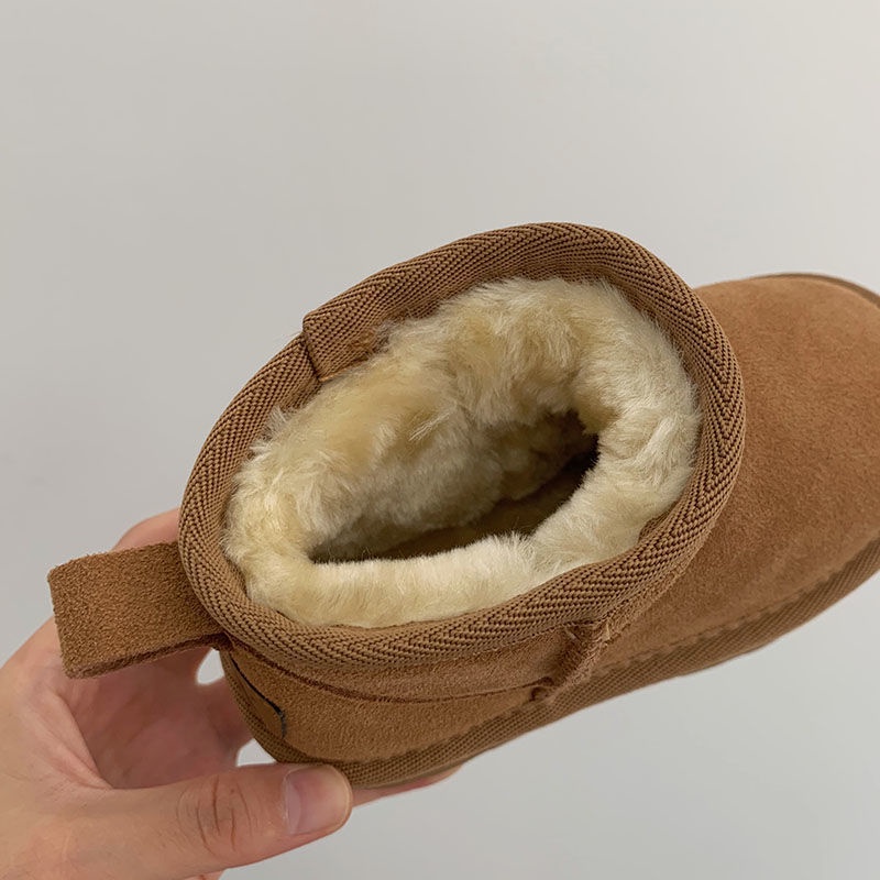 Giày Bốt Đi Tuyết Trẻ Em. Giày Bốt cotton Lót Nhung Dày Dặn Giữ Ấm Chống Trượt Thời Trang Mùa Đông Cho Bé