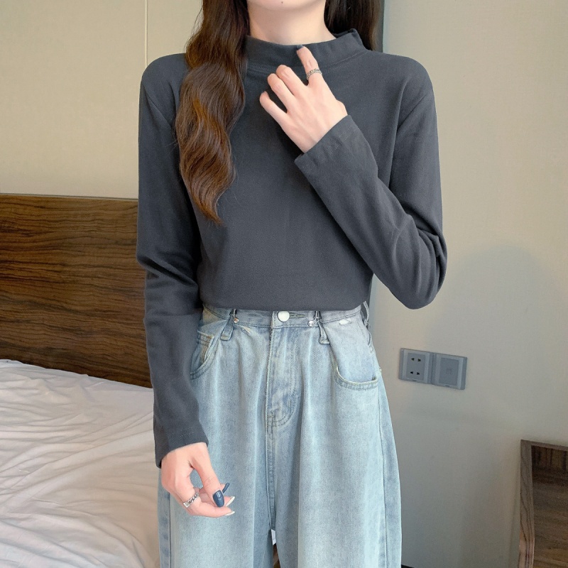 Áo Sweater Cổ Cao Mềm Mại Thời Trang Mùa Thu Hàn Quốc 2022 Cho Nữ