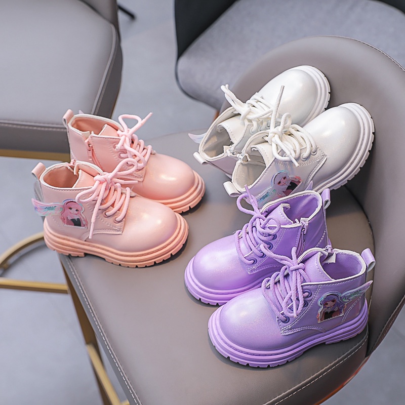 Giày Boot Cổ Ngắn Thiết Kế Mới Thời Trang Mùa Thu Dành Cho Bé Gái