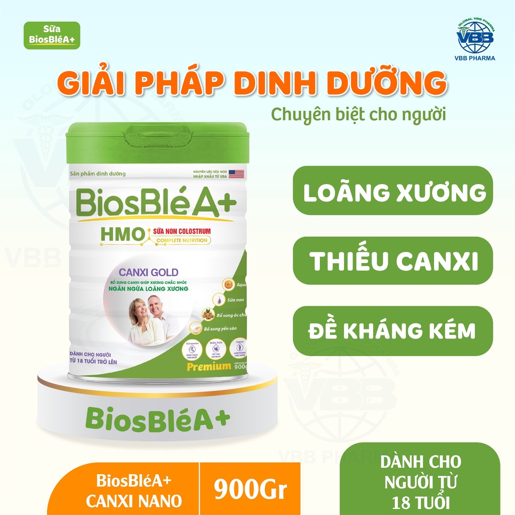 Sữa bioble A+ HMO canxi gold ngừa loãng xương,chống viêm khớp,bảo vệ khối cơ