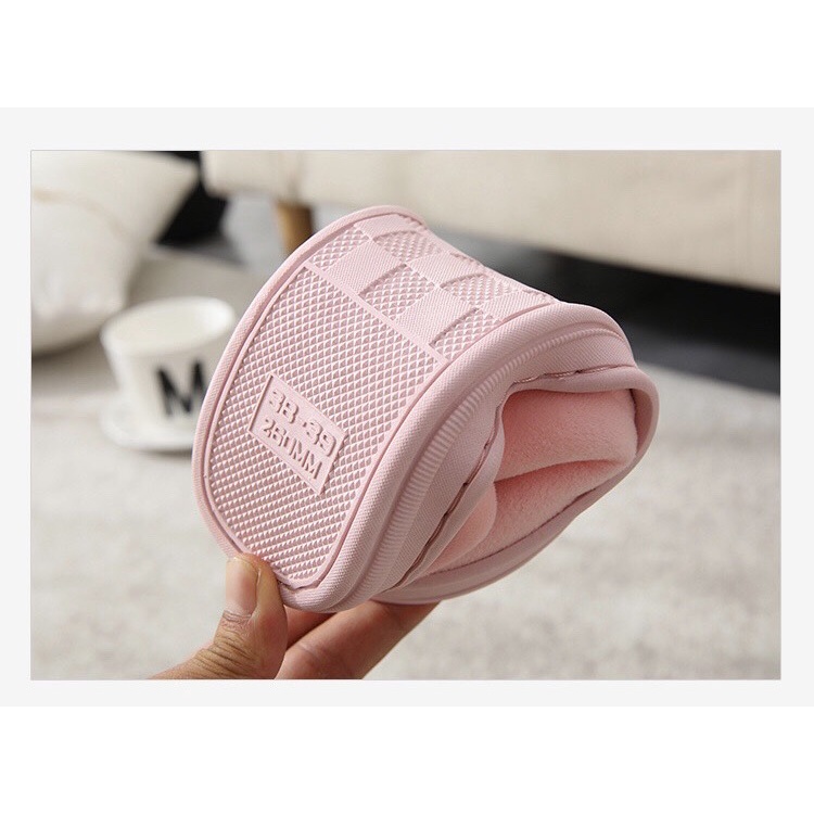 Dép Bông đi trong nhà Unisex Hình Mèo, Đế Cao Su Dẻo, Dép Lông Mịn siêu Kute. SC04