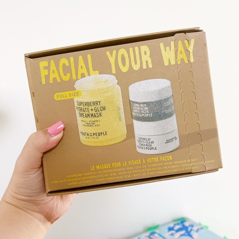 Set mặt nạ dưỡng da Youth To The People Facial Your Way Triple Mask Set