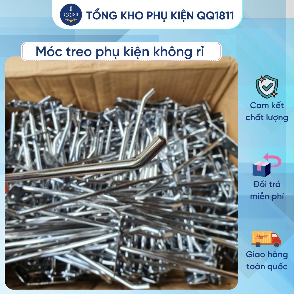 Tay treo phụ kiện ⚡ SALE KHỦNG ⚡ Móc treo bắn vít lên tường đường kính 6mm, chất liệu kim loại bền bỉ