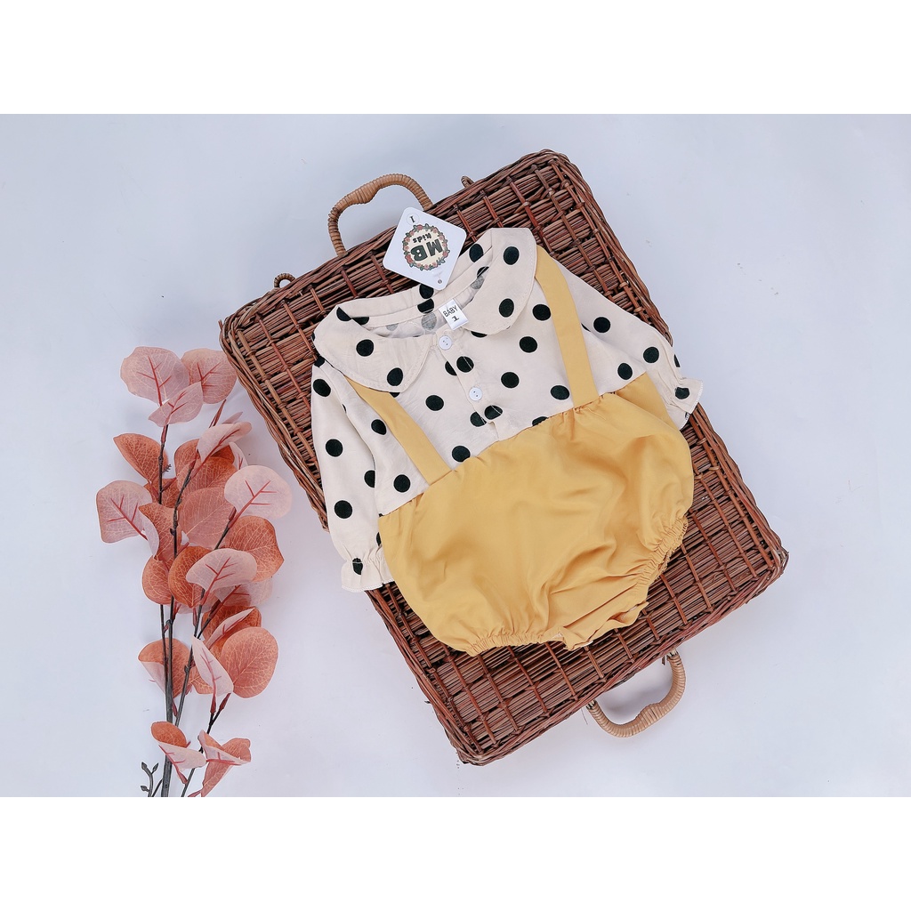 SALE BODY CHẤM BI DÀI TAY BÉ GÁI (BDVB)