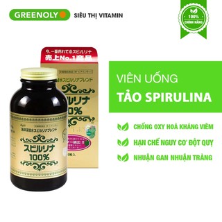 Tảo Xoắn Spirulina Nhật Bản Hộp 2200 Viên tem đỏ hàng chính hãng