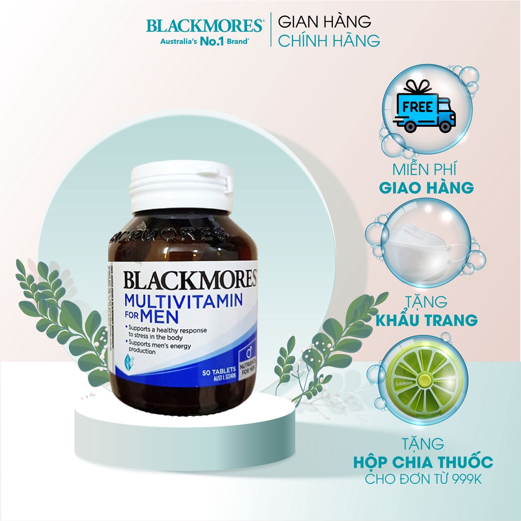 Mã BMINC50 Vitamin tổng hợp cho nam Blackmores Multivitamin for Men