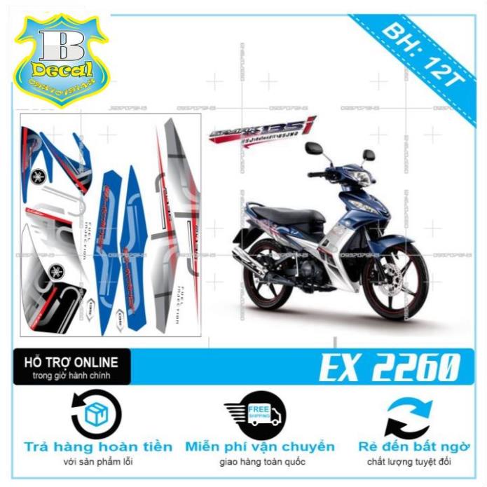 FREE SHIP + SALE SỐC +DECAL PVC 5 LỚP CHẤT LƯỢNG CAO Tem rời EX 2010 SPARK THÁI 2260 [Bi Decal]