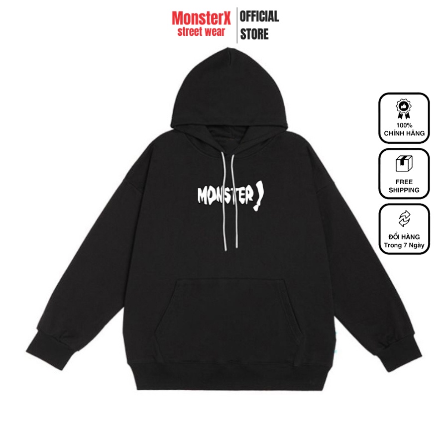 Áo hoodie nỉ bông Monster X Street Ván Trượt 3! nam nữ form rộng thu đông Local Brand