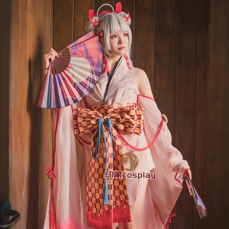 Hàng Có Sẵn Tóc Giả Shiranui Kimono Taisho Phong Cách Anime Cho Nữ