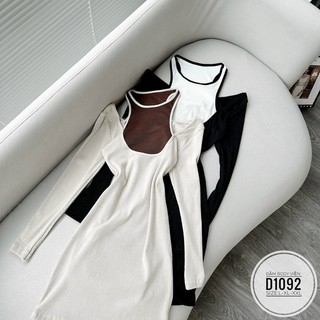 Đầm body viền phối D1092