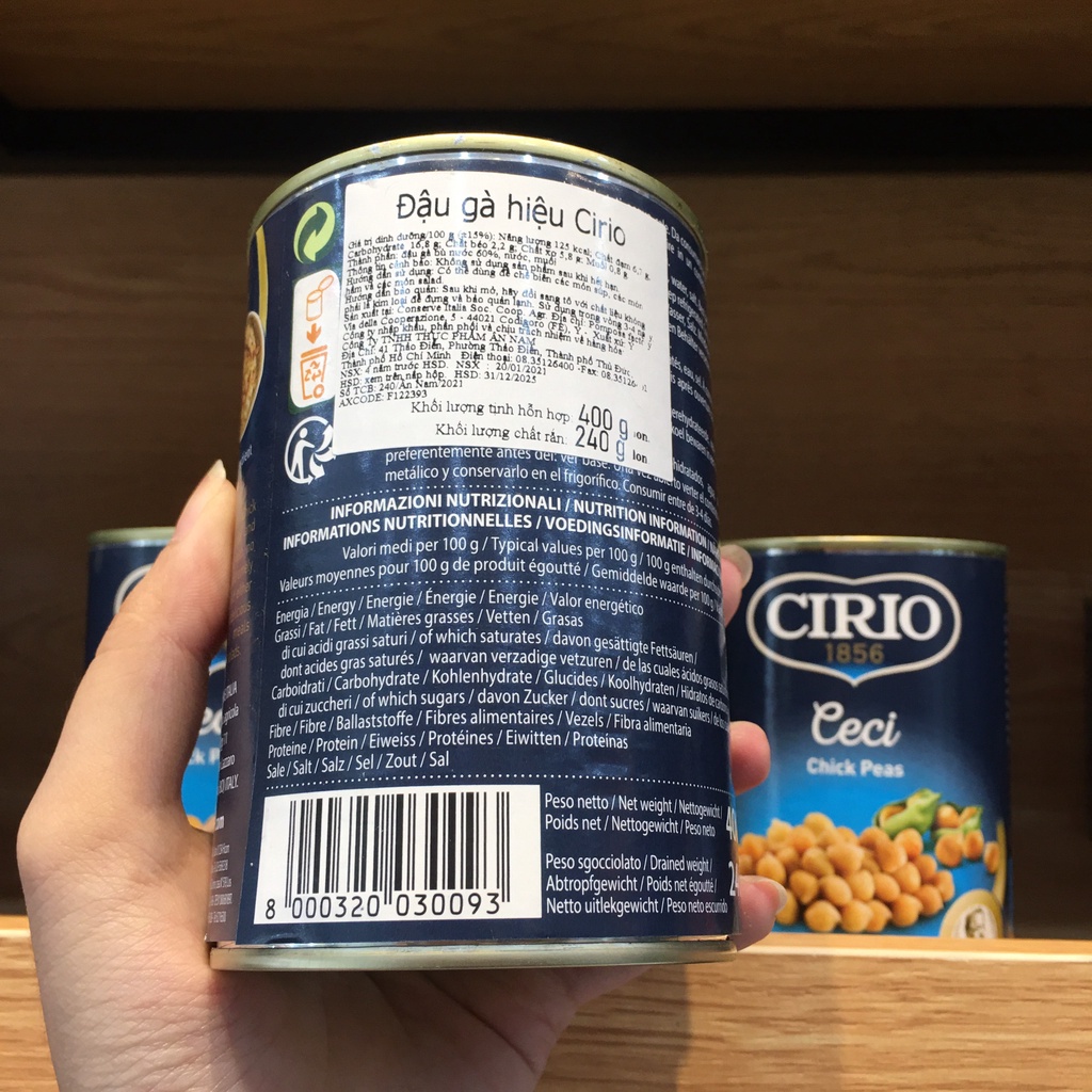 Đậu gà Cirio 400g