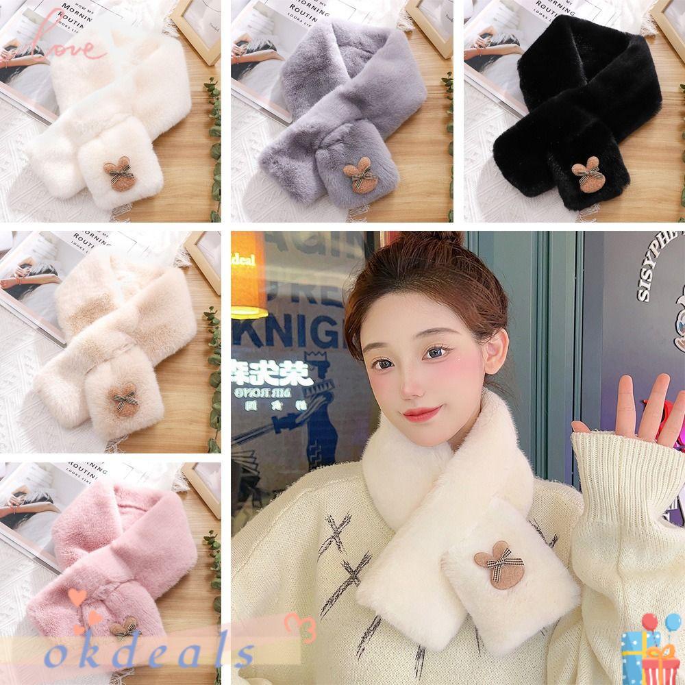 Khăn Choàng Cổ Bằng Lông Thỏ Nhân Tạo Giữ Ấm Mùa Đông