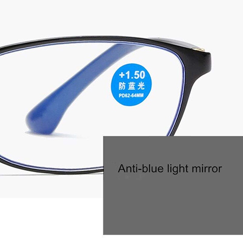 Kính Chống Ánh Sáng Xanh PTQ Gọng Vuông Thời Trang Cho Nam Và Nữ Presbyopia + 1.0 + 1.5 + 2.0 + 2.5 + 3.0 + 3.5 + 4.0