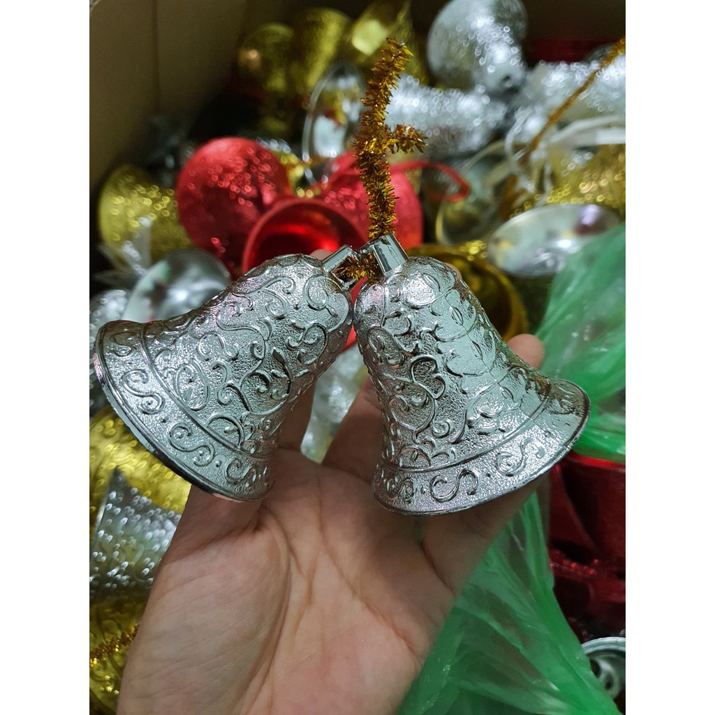 Cặp Chuông treo trang trí noel, giáng sinh 6cm EMA