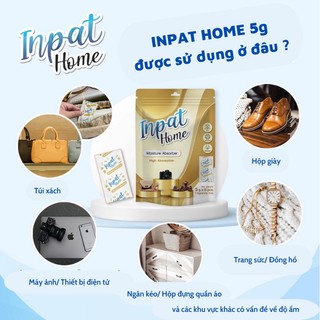 Combo 2 gói hút ẩm túi xách, hút ẩm hộp giày, hút ẩm hộp trang sức, hút ẩm máy ảnh, ...inpat home 5g