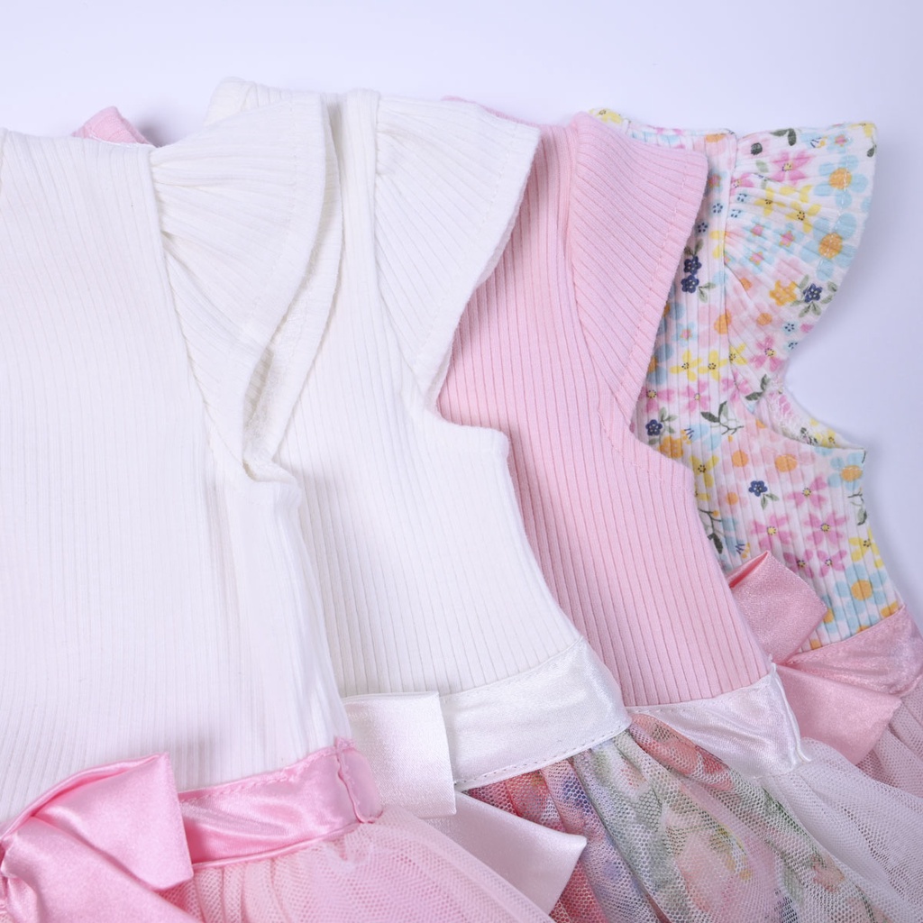 Váy công chúa bé gái 0-6 tháng ORIGAMI bodysuit sơ sinh ORIGAMI váy đầm xuất dư cho bé