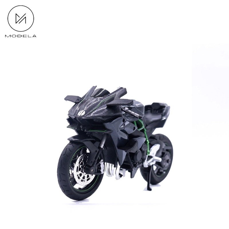 XE MÔ HÌNH MOTO Kawasaki H2R có ĐÈN, ÂM THANH | HUAYI MODEL