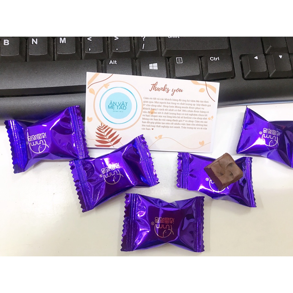 Nama chocolate Truffle, kẹo socola viên nhân mứt hoa quả  hộp 158 gram quà tết