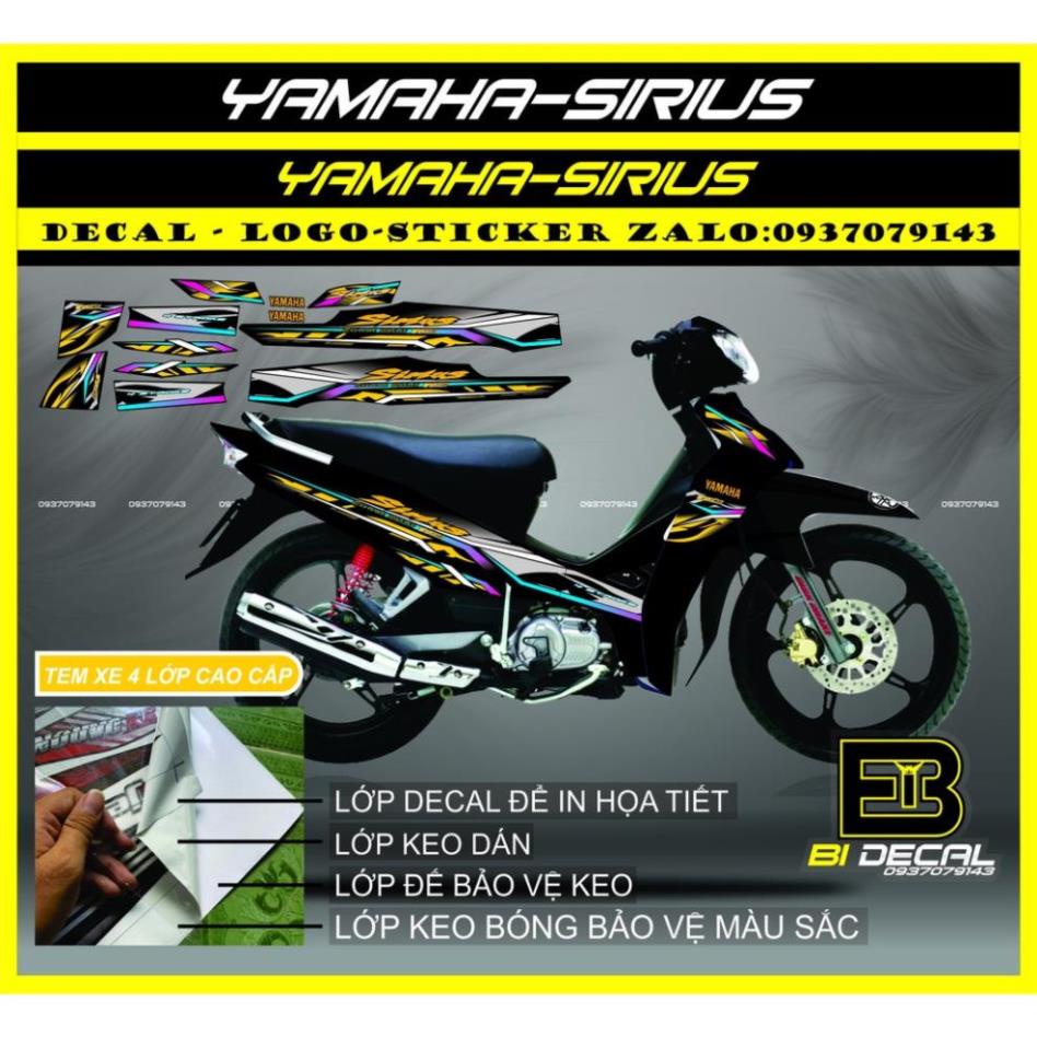 DECAL PVC 5 LỚP CHẤT LƯỢNG CAO Tem rời Sirius 012