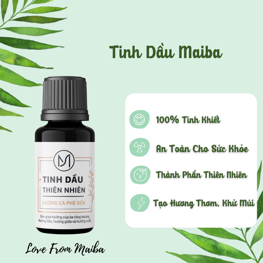 Tinh dầu nguyên chất MAIBA dùng cho máy xông hương thơm thiên nhiên 20ML