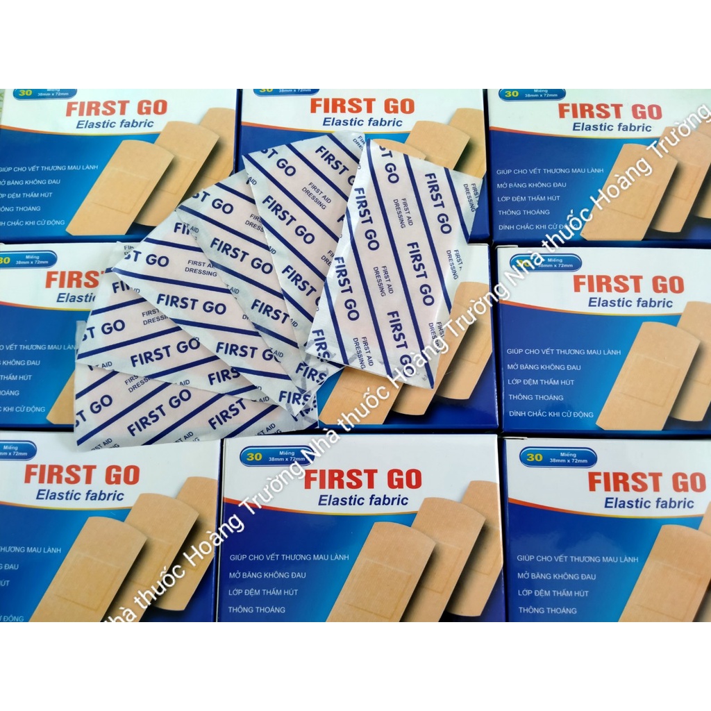 Băng dính cá nhân First Go (tấm 3 miếng to)