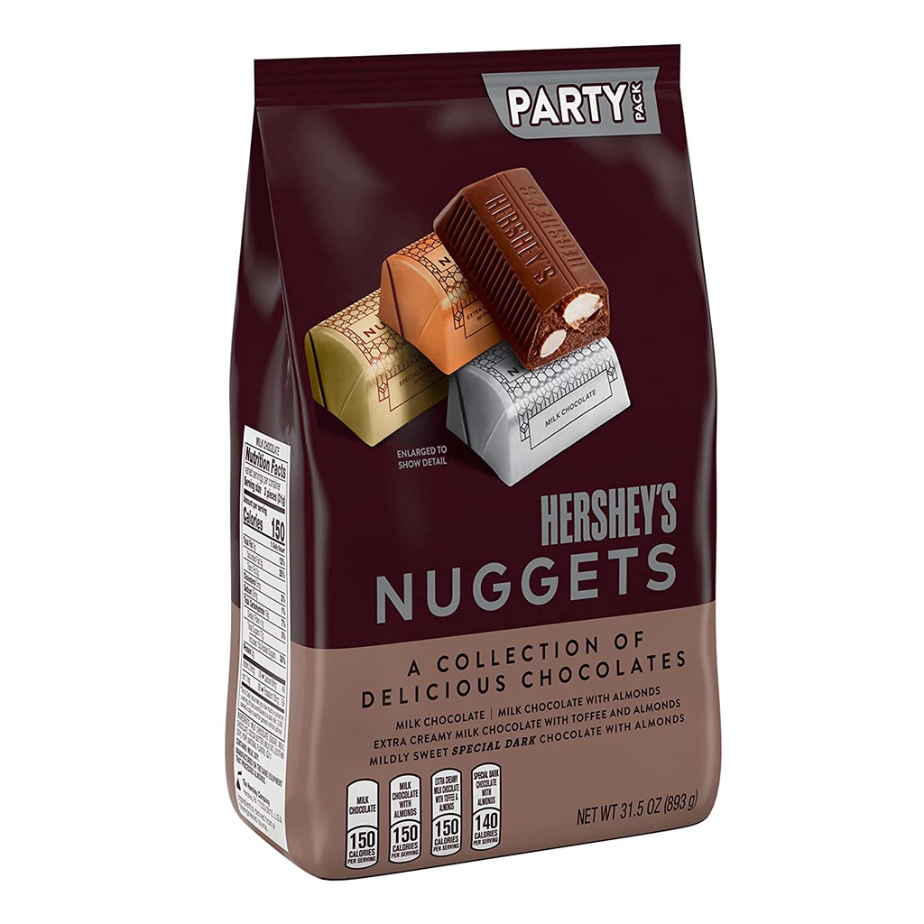 Socola Hershey's Nuggets Assorted Chocolate Candy 4 loại 1.47kg bill Mỹ