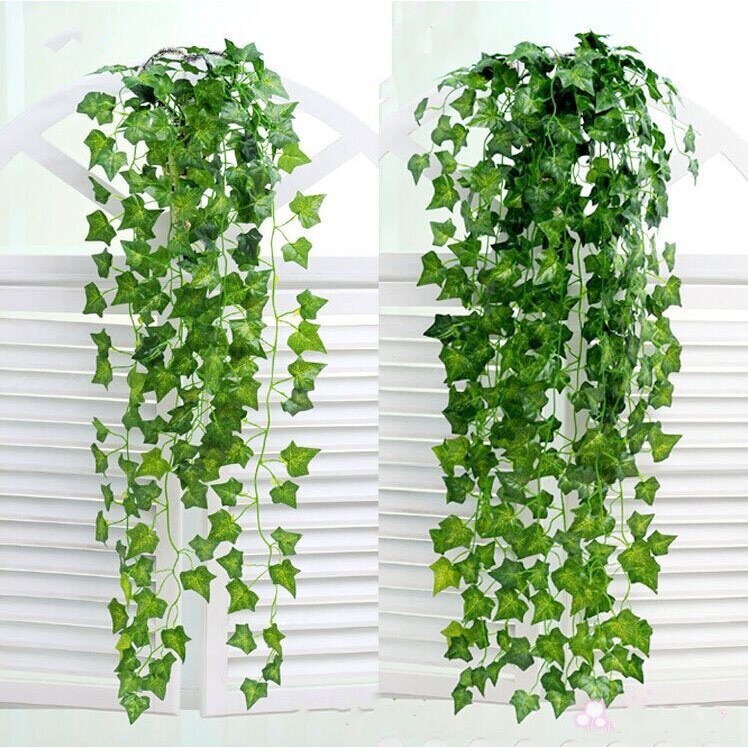 Chùm lá treo tường nhiều mẫu trang trí sân vườn, ban công, nhà hàng, quán cafe xanh mát