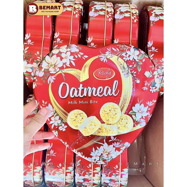 Bánh yến mạch trái tim Richy 200g