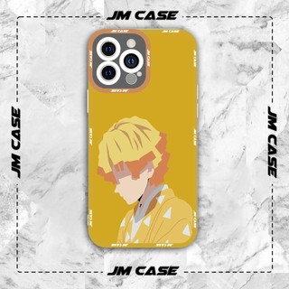 Ốp lưng iphone samsung xiaomi oppo cạnh vuông JMCase Zenitsu Anime Kimetsu No Yaiba Manga