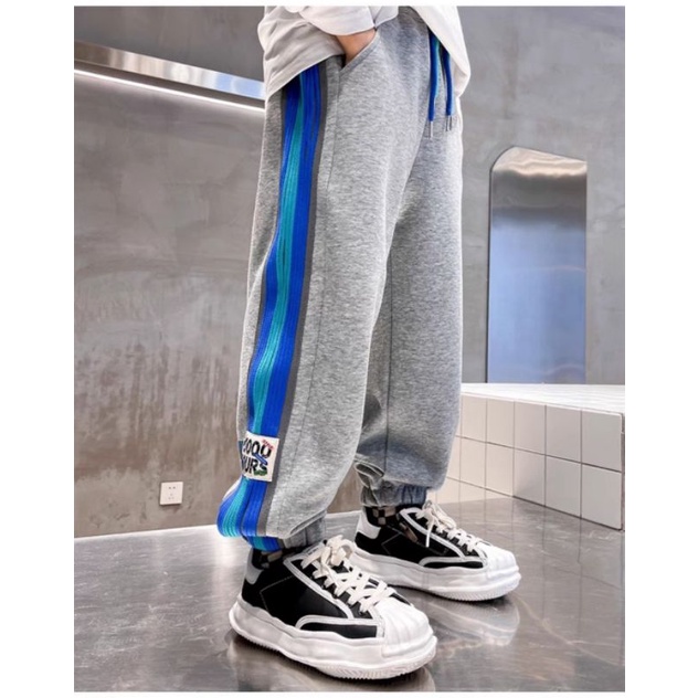 Quần jogger nỉ da cá bé trai, bé gái hàng Quảng Châu sz đại