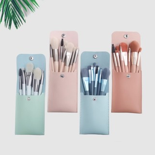 Bộ Cọ Trang Điể m 8 Cây Tiện Lợi Siêu Mềm Đi Kèm Bao Da Sang Trọng Xinh Xắn Giá Rẻ