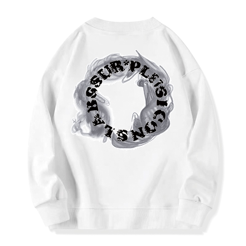 FOCUS Áo nỉ dài tay retro thời trang nữ trắng áo khoác bigsize ulzzang unisex 100%cotton | BigBuy360 - bigbuy360.vn