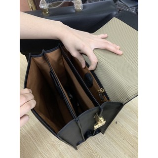 Túi đứng khóa số da bò miếng Boshi