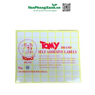 Giấy decan, nhãn dán Tomy A5 các số