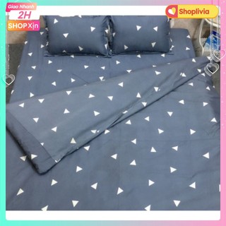 Ga trải giường Mẫu tam giác ghi,đủ kích thước 1m,1m2,1m4,1m5,1m6,1m8
