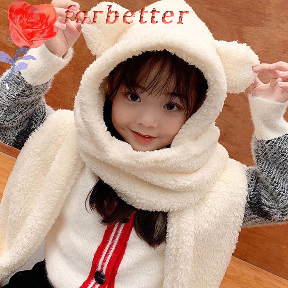 Mũ tai gấu bằng bông giữ ấm theo phong cách Hàn Quốc cho nữ