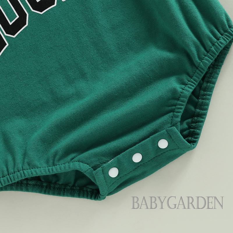 Áo Liền Quần Ngắn Tay In Chữ Lucky Thời Trang Mùa Hè Cho Bé 0-18 Tháng Tuổi