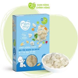 Mì nui rau củ yến mạch cho bé ăn dặm Mămmy Organic hữu cơ ăn ngon N.YENMACH 100gr