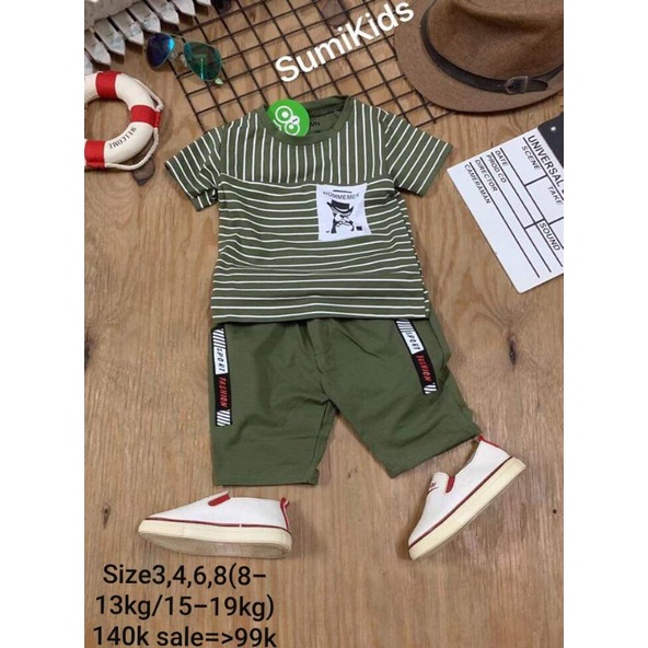 Bộ Lửng Sọc Phong Cách Cho Bé