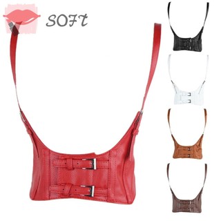Đai Nịt Bụng Giả Da Màu Trơn Phong Cách Vintage Dành Cho Nữ