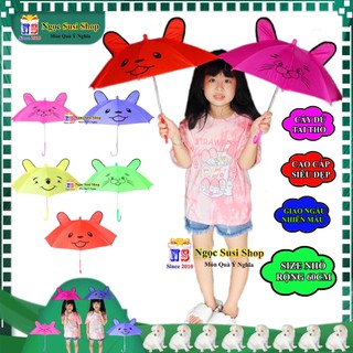 CÂY DÙ TAI THỎ HÌNH THÚ CHO BÉ SIÊU DỄ THƯƠNG DÙNG ĐỂ CHE NẮNG MƯA - CÂY DÙ CHO BÉ