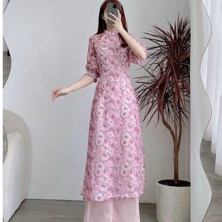 Áo dài cách tân 4 tà tay lỡ siêu xinh.