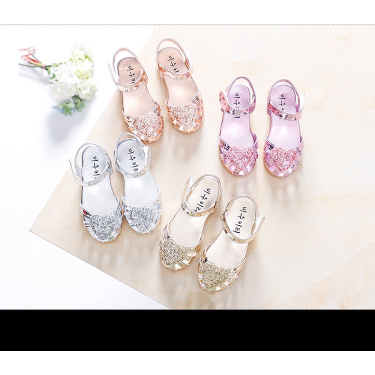 Giày Sandal Đế Mềm Chống Trượt Phong Cách Công Chúa Thời Trang Mùa Hè Dành Cho Bé Gái