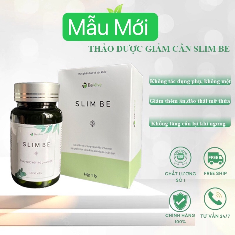 Trợ Giá Giảm Cân Slim Be Mẫu Mới Hộp 30v Bản VIP Cho Người Lờn