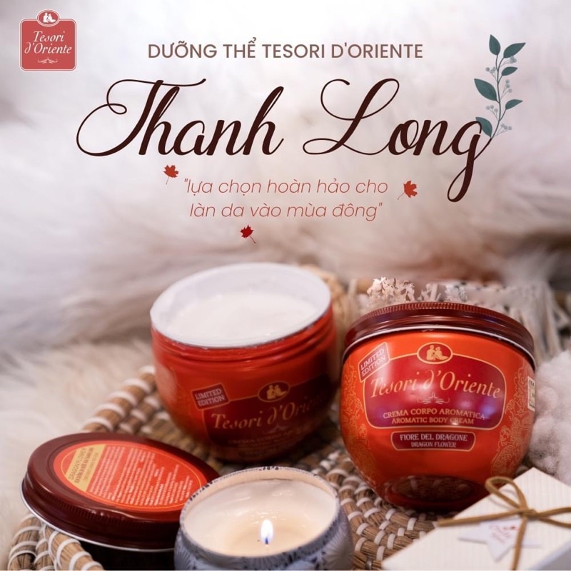 Kem Dưỡng Da Tesori d’Oriente Hương Thanh Long mùi mới về 300g ZeroshopQN14