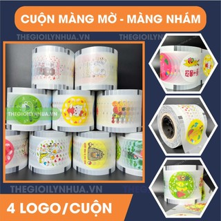 Màng ép ly, cuộn keo ép nắp ly nhựa, màng dập nắp ly trà sữa, màng mờ ép ly PP từ 300ml đến 700ml - Mẫu ngẫu nhiên 733