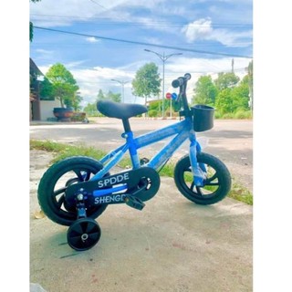 Xe đạp trẻ em ráp sẵn màu đỏ cho bé 2-6 tuổi size 12 inch