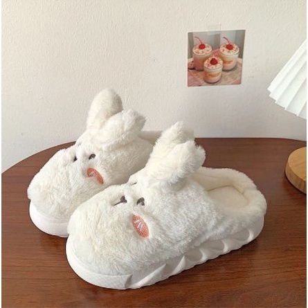 Dép Lông Con Thỏ Đáng Yêu, Đế Cao Bánh Mì