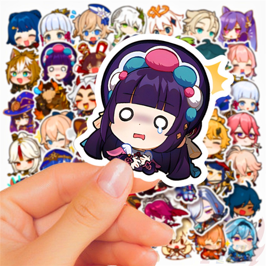 50 Cái / Bộ ❉ Q Genshin Impact Series 03 Nhãn Dán ❉ Sticker Dán Chống Thấm Nước Họa Tiết Doodle Hợp Thời Trang