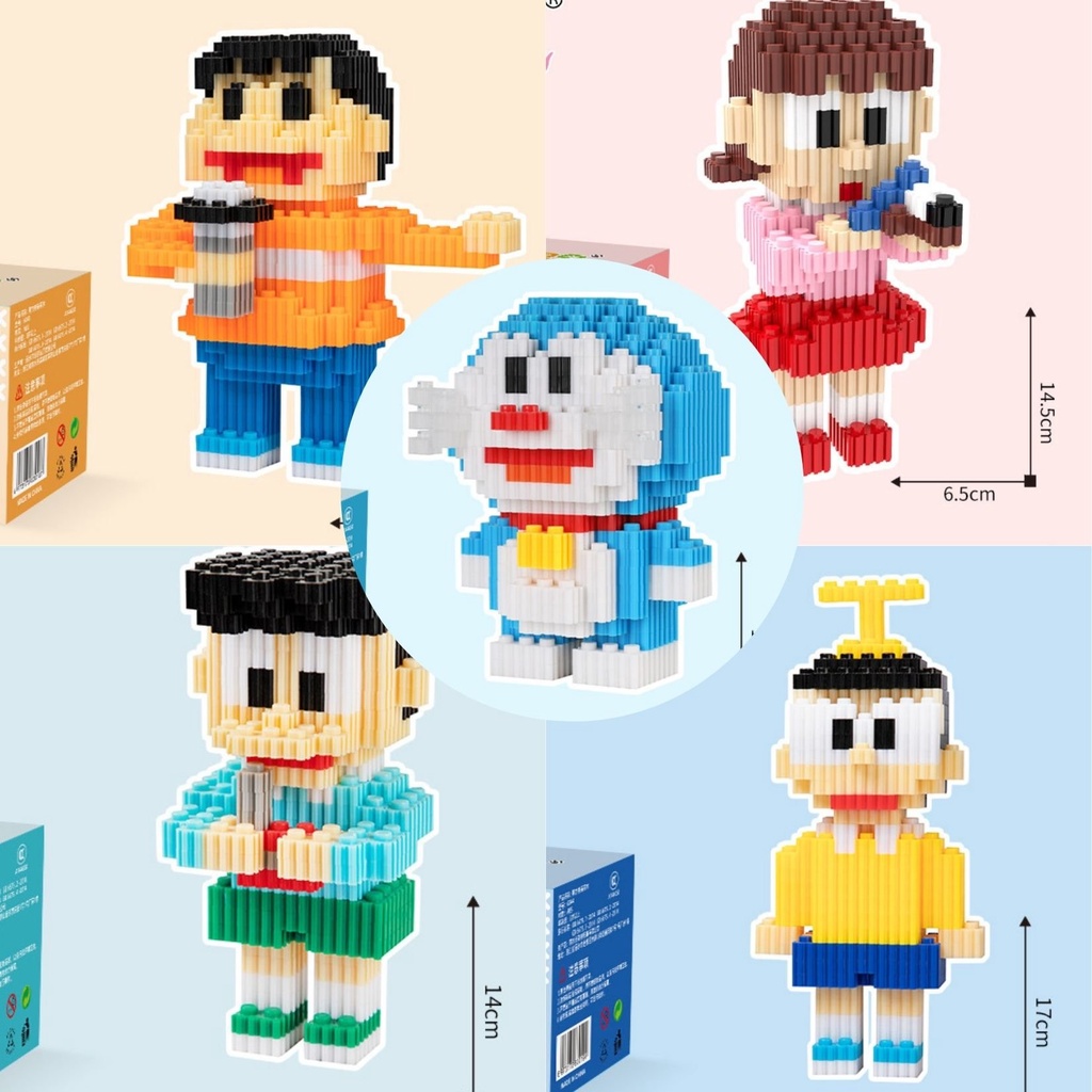 Bộ đồ chơi lắp ráp xếp hình nhân vật hoạt hình doremon - Quà Tặng PT80